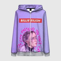 Женская толстовка на молнии Billie Eilish