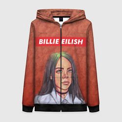 Толстовка на молнии женская Billie Eilish, цвет: 3D-черный