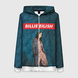 Толстовка на молнии женская BILLIE EILISH, цвет: 3D-белый