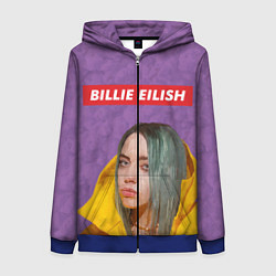Толстовка на молнии женская Billie Eilish, цвет: 3D-синий
