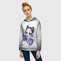 Толстовка на молнии женская UNDERTALE, цвет: 3D-меланж — фото 2