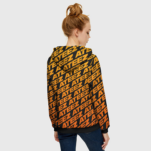 Женская толстовка на молнии ATEEZ / 3D-Черный – фото 4