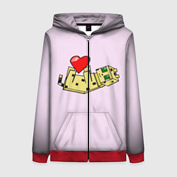 Женская толстовка на молнии MINECRAFT