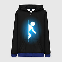 Толстовка на молнии женская Portal, цвет: 3D-синий