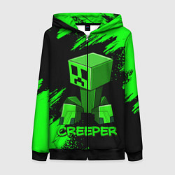 Женская толстовка на молнии MINECRAFT CREEPER