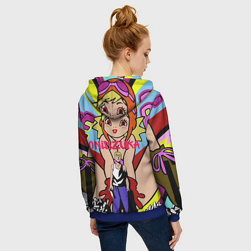 Женская толстовка на молнии GTO Онидзука графити / 3D-Синий – фото 4