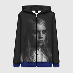 Толстовка на молнии женская BILLIE EILISH, цвет: 3D-синий