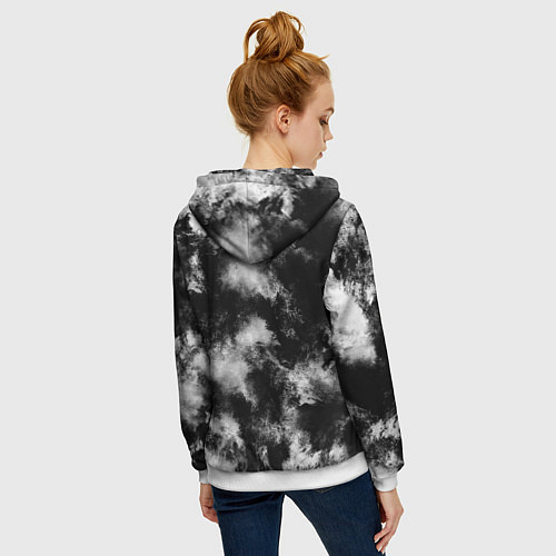 Женская толстовка на молнии Whitesnake / 3D-Белый – фото 4