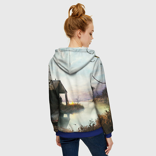 Женская толстовка на молнии STALKER / 3D-Синий – фото 4