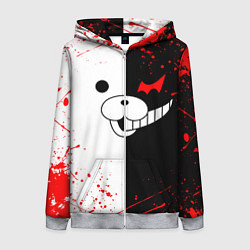 Толстовка на молнии женская MONOKUMA, цвет: 3D-меланж