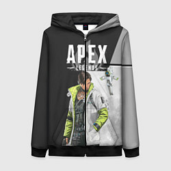 Толстовка на молнии женская Apex Legends, цвет: 3D-черный
