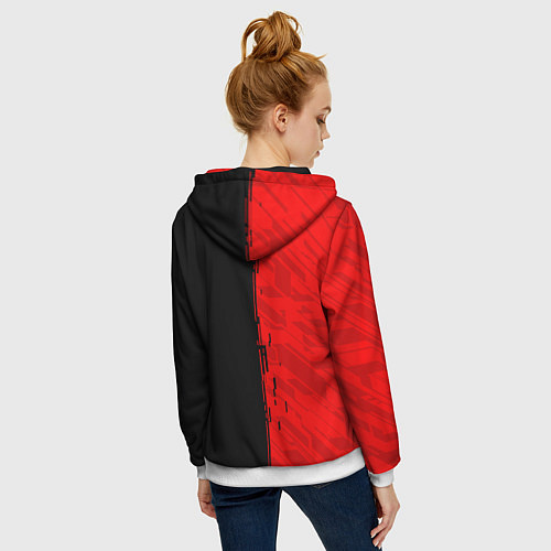 Женская толстовка на молнии CYBERPUNK 2077 / 3D-Белый – фото 4