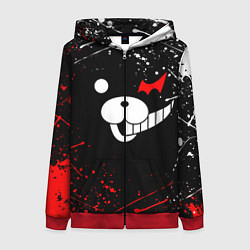 Толстовка на молнии женская MONOKUMA, цвет: 3D-красный