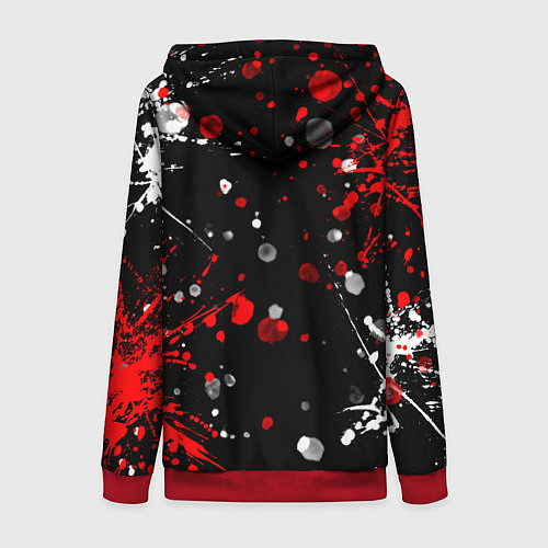 Женская толстовка на молнии MONOKUMA / 3D-Красный – фото 2