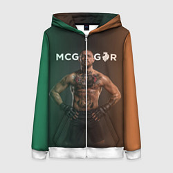 Толстовка на молнии женская Conor McGregor, цвет: 3D-белый