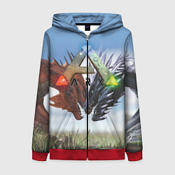 Толстовка на молнии женская Ark Survival Evolved, цвет: 3D-красный