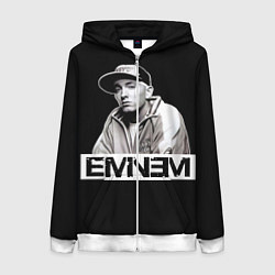 Толстовка на молнии женская Eminem, цвет: 3D-белый