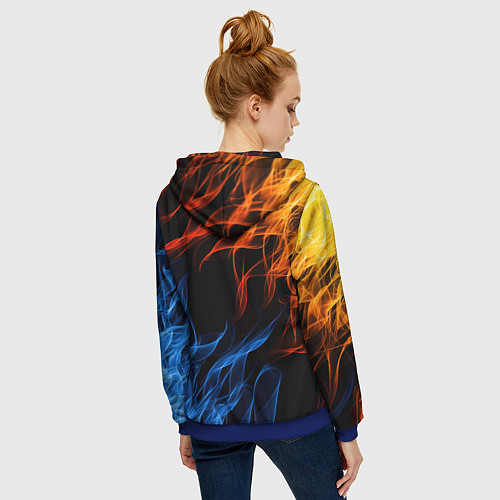 Женская толстовка на молнии PORTAL / 3D-Синий – фото 4