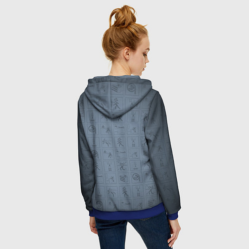 Женская толстовка на молнии PORTAL / 3D-Синий – фото 4