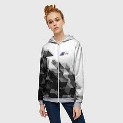 Толстовка на молнии женская BMW, цвет: 3D-меланж — фото 2