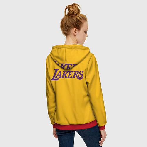 Женская толстовка на молнии Kobe Bryant / 3D-Красный – фото 4