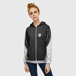 Толстовка на молнии женская MERCEDES-BENZ, цвет: 3D-меланж — фото 2