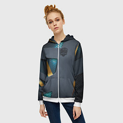 Толстовка на молнии женская League of Legends, цвет: 3D-белый — фото 2