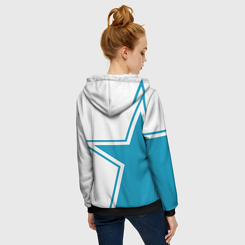 Женская толстовка на молнии ВДВ / 3D-Черный – фото 4