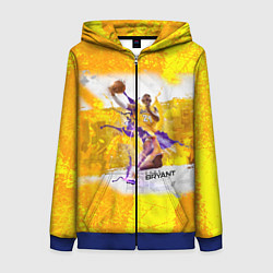 Толстовка на молнии женская Kobe Bryant, цвет: 3D-синий