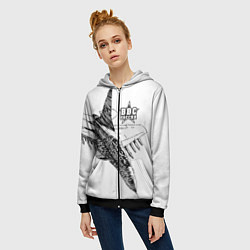 Толстовка на молнии женская ВВС России, цвет: 3D-черный — фото 2