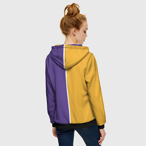 Женская толстовка на молнии LA LAKERS / 3D-Черный – фото 4