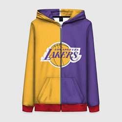 Толстовка на молнии женская LA LAKERS, цвет: 3D-красный