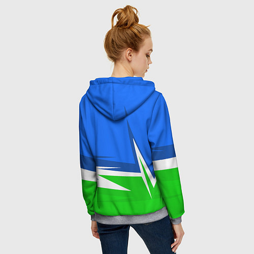 Женская толстовка на молнии ВДВ / 3D-Меланж – фото 4