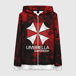 Толстовка на молнии женская UMBRELLA CORP, цвет: 3D-белый