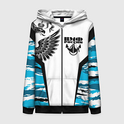 Женская толстовка на молнии ВМФ России камуфляж