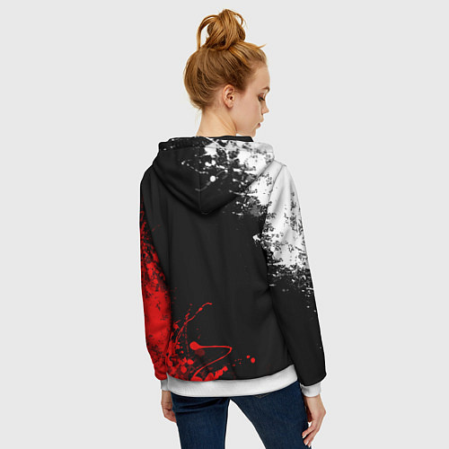 Женская толстовка на молнии UMBRELLA CORPORATION / 3D-Белый – фото 4