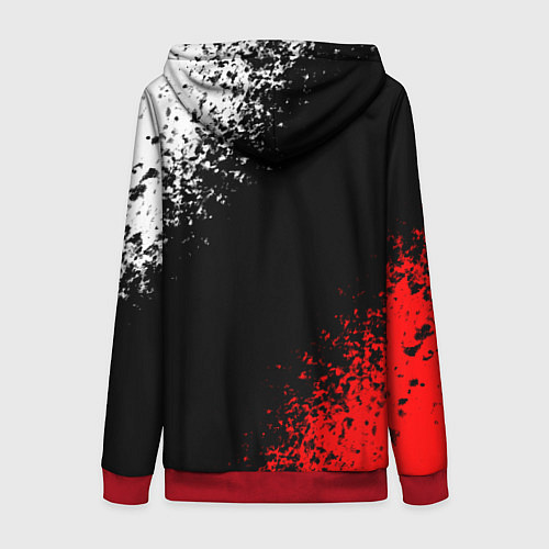 Женская толстовка на молнии THE WITCHER / 3D-Красный – фото 2