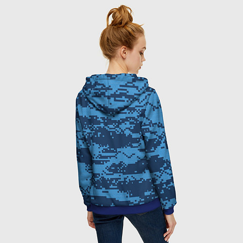 Женская толстовка на молнии ВДВ СССР / 3D-Синий – фото 4