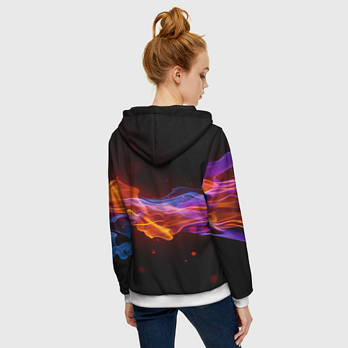 Женская толстовка на молнии ROBLOX / 3D-Белый – фото 4