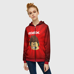 Толстовка на молнии женская ROBLOX, цвет: 3D-красный — фото 2