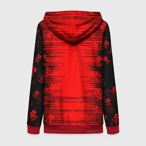 Женская толстовка на молнии Roblox / 3D-Красный – фото 2