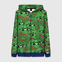 Женская толстовка на молнии Pepe The Frog