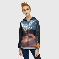 Толстовка на молнии женская ROBLOX, цвет: 3D-меланж — фото 2
