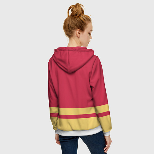 Женская толстовка на молнии Калгари Флэймз / 3D-Белый – фото 4