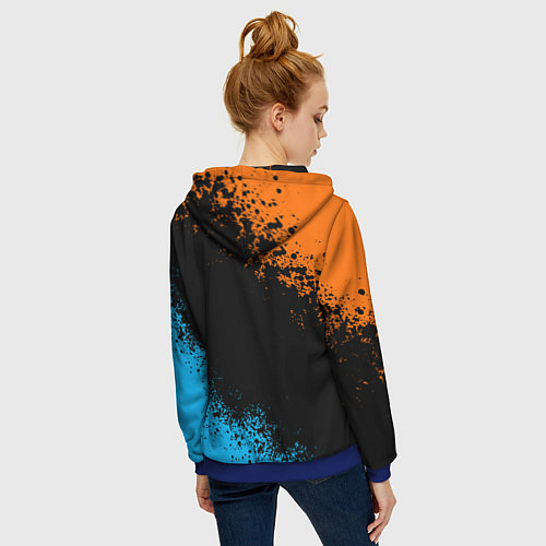 Женская толстовка на молнии PORTAL / 3D-Синий – фото 4