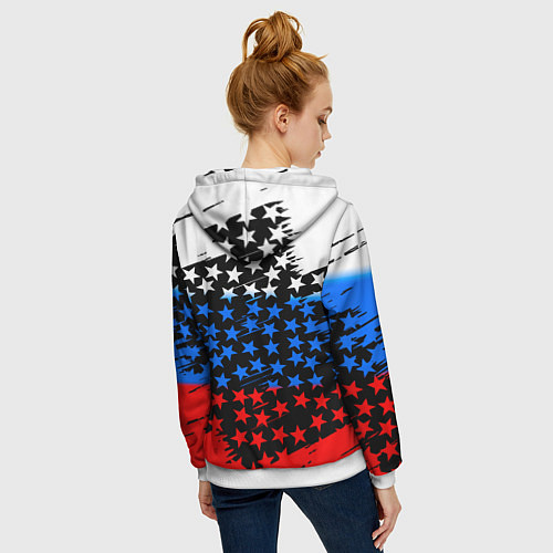 Женская толстовка на молнии CountryHumans / 3D-Белый – фото 4