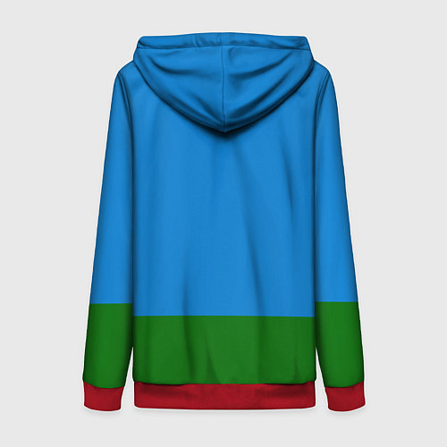 Женская толстовка на молнии Воздушно - десантные войска / 3D-Красный – фото 2