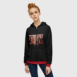 Толстовка на молнии женская Великий из бродячих псов, цвет: 3D-красный — фото 2
