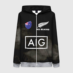 Толстовка на молнии женская ALL BLACKS, цвет: 3D-меланж
