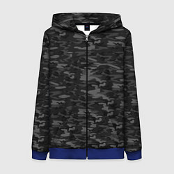 Толстовка на молнии женская ГОРОДСКОЙ КАМУФЛЯЖ, цвет: 3D-синий